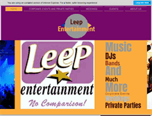 Tablet Screenshot of leepentertainment.com